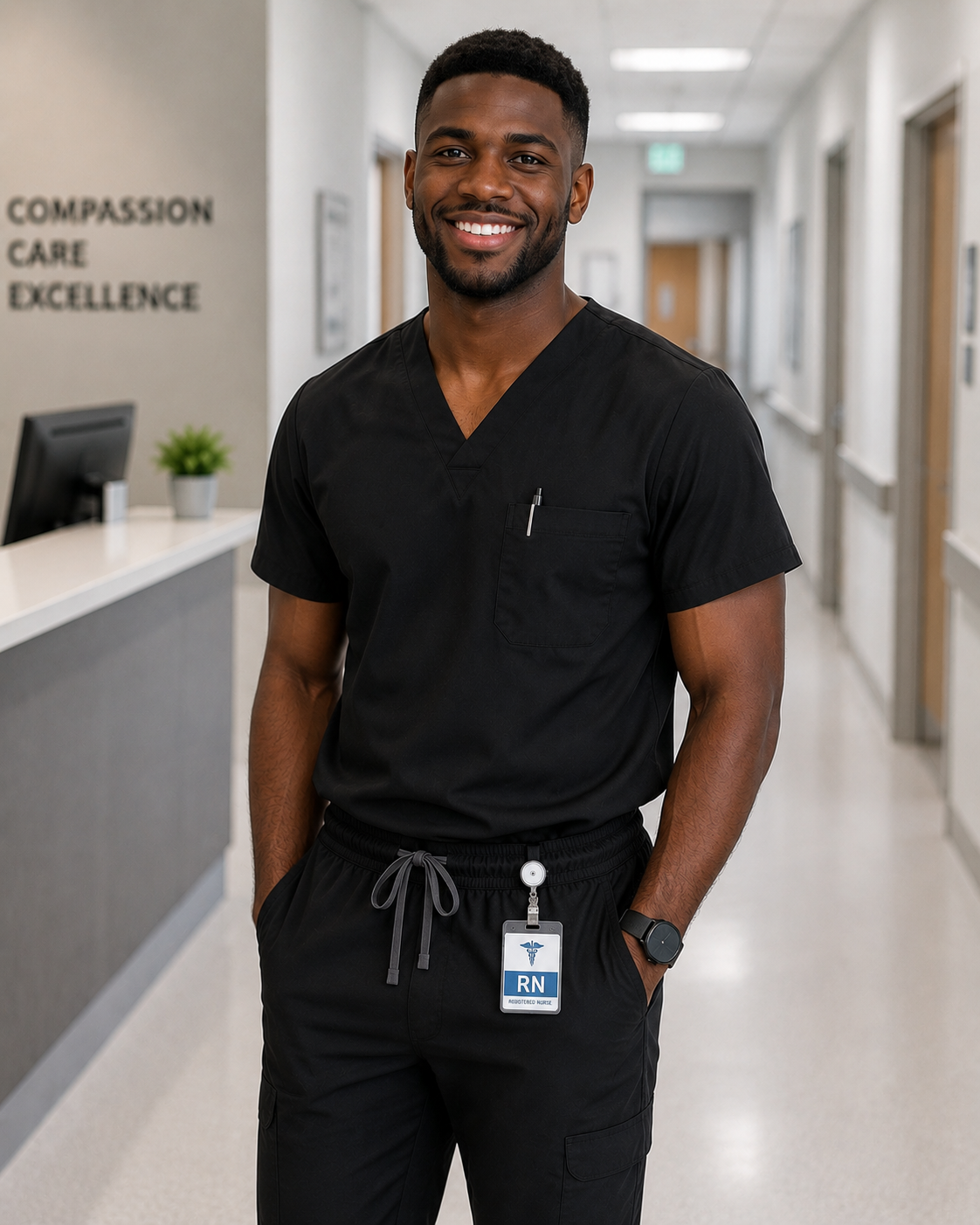 Lab coat with stethoscope