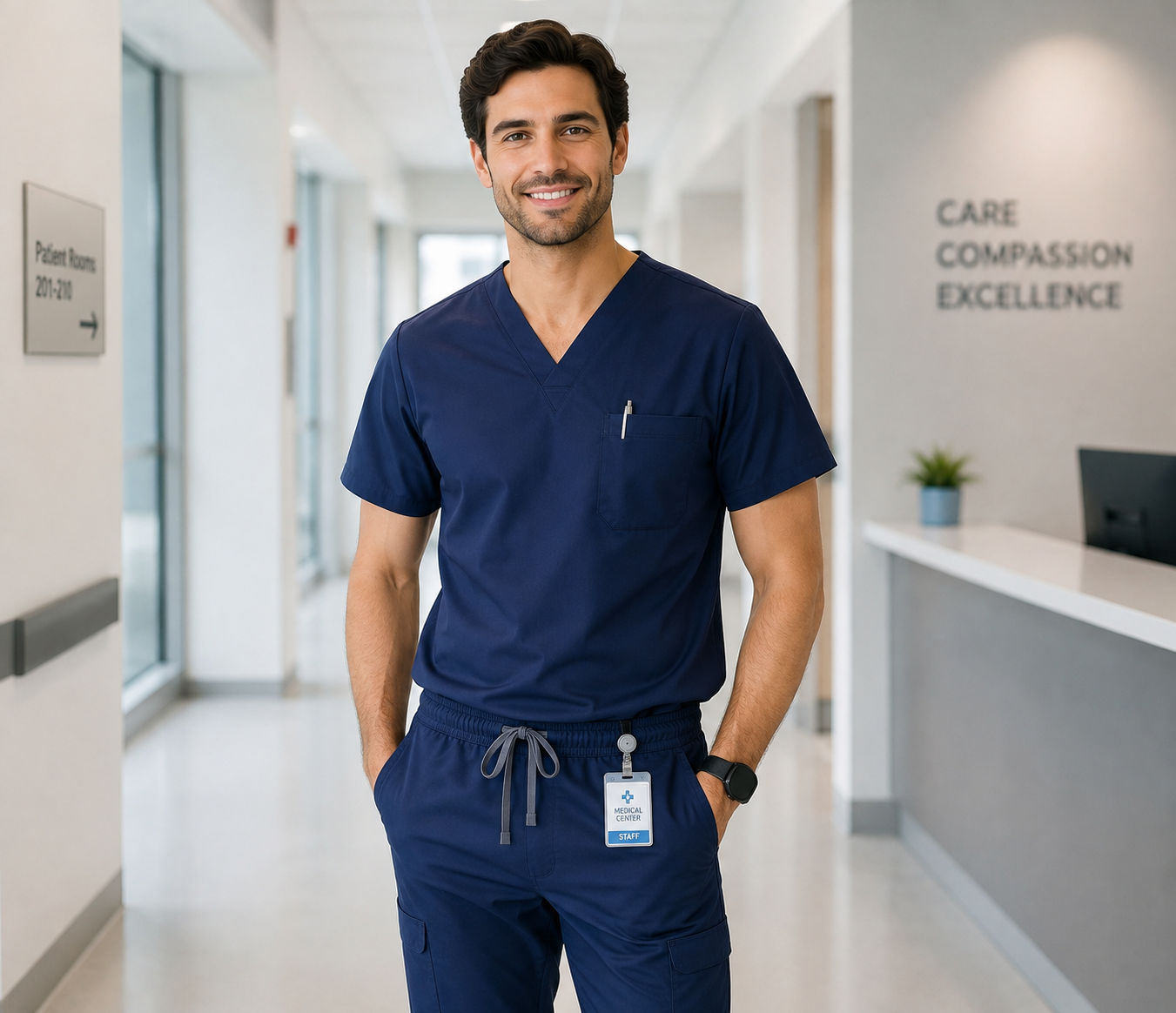 Lab coat with stethoscope