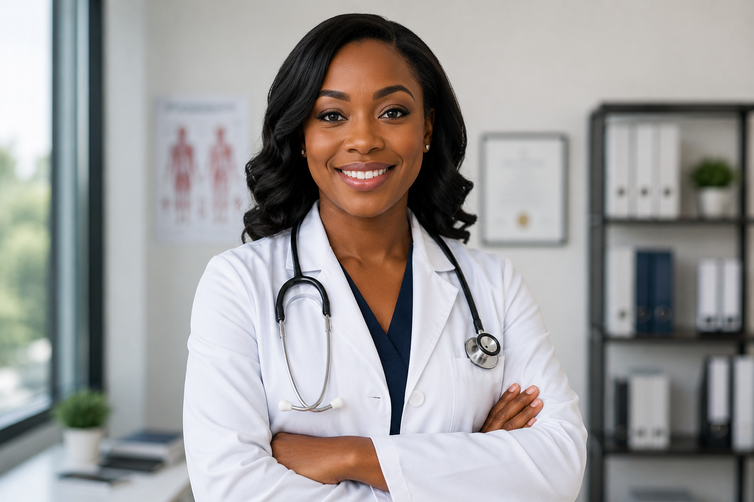 Lab coat with stethoscope